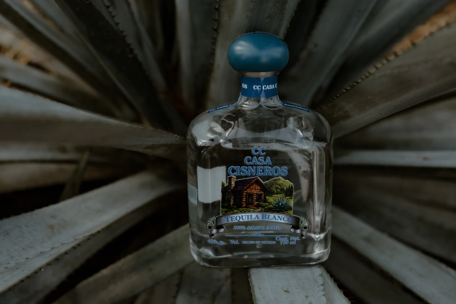 Botella Tequila Blanco de Casa Cisneros